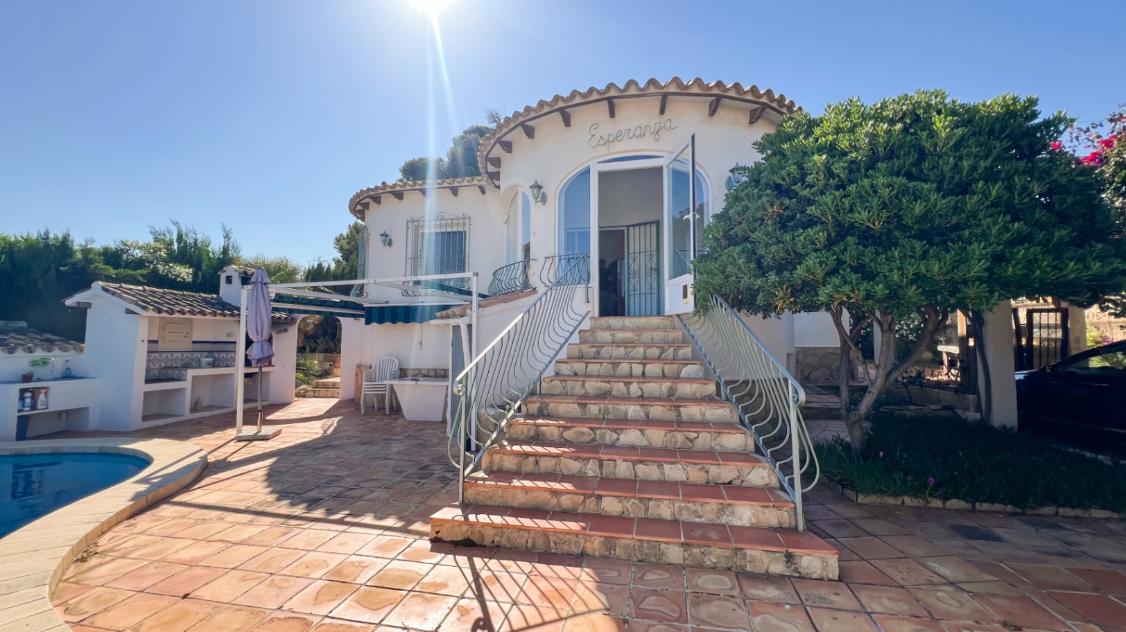 Villa with pool and views of the Peñón in Calpe