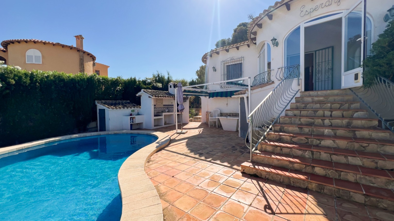Villa with pool and views of the Peñón in Calpe